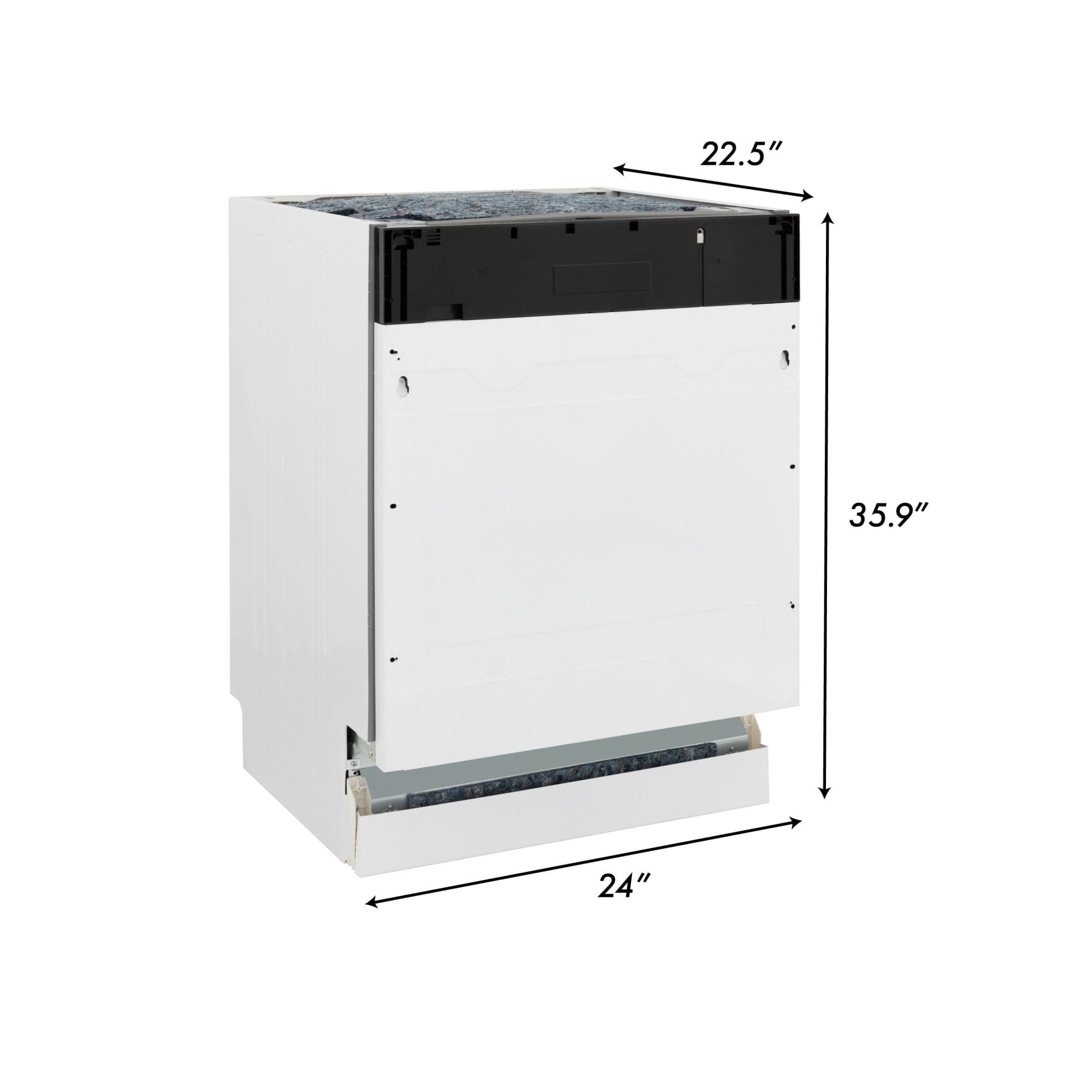 ZLINE 24" Dishwasher, Custom Panel Ready, Stainless Tub, 3rd Rack, DWV-24