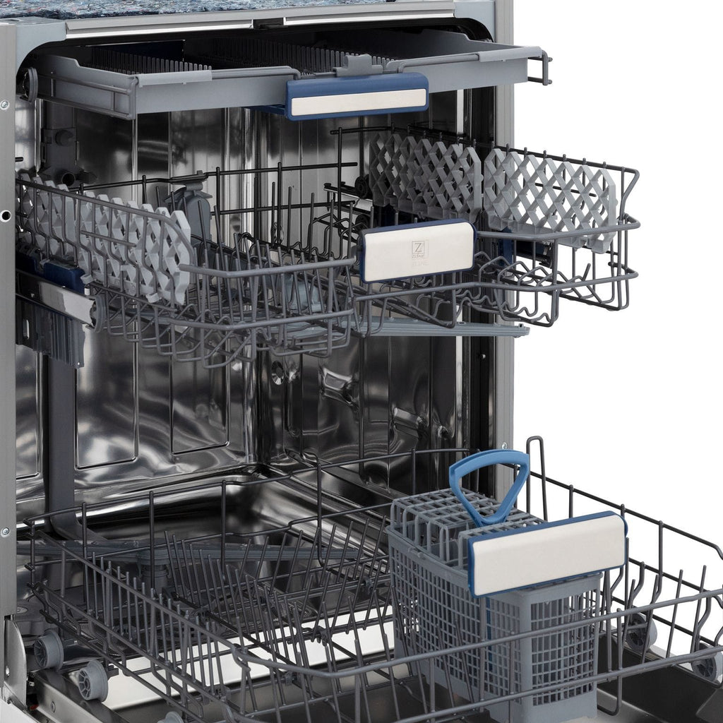 ZLINE 24" Dishwasher, Custom Panel Ready, Stainless Tub, 3rd Rack, DWV-24