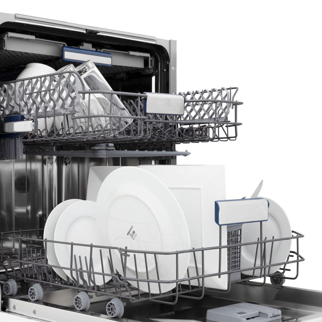 ZLINE 24" Dishwasher, Custom Panel Ready, Stainless Tub, 3rd Rack, DWV-24
