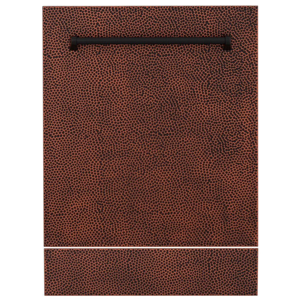 ZLINE 24" Dishwasher, Hammered Copper panel, Stainless Tub, DWV-HH-24