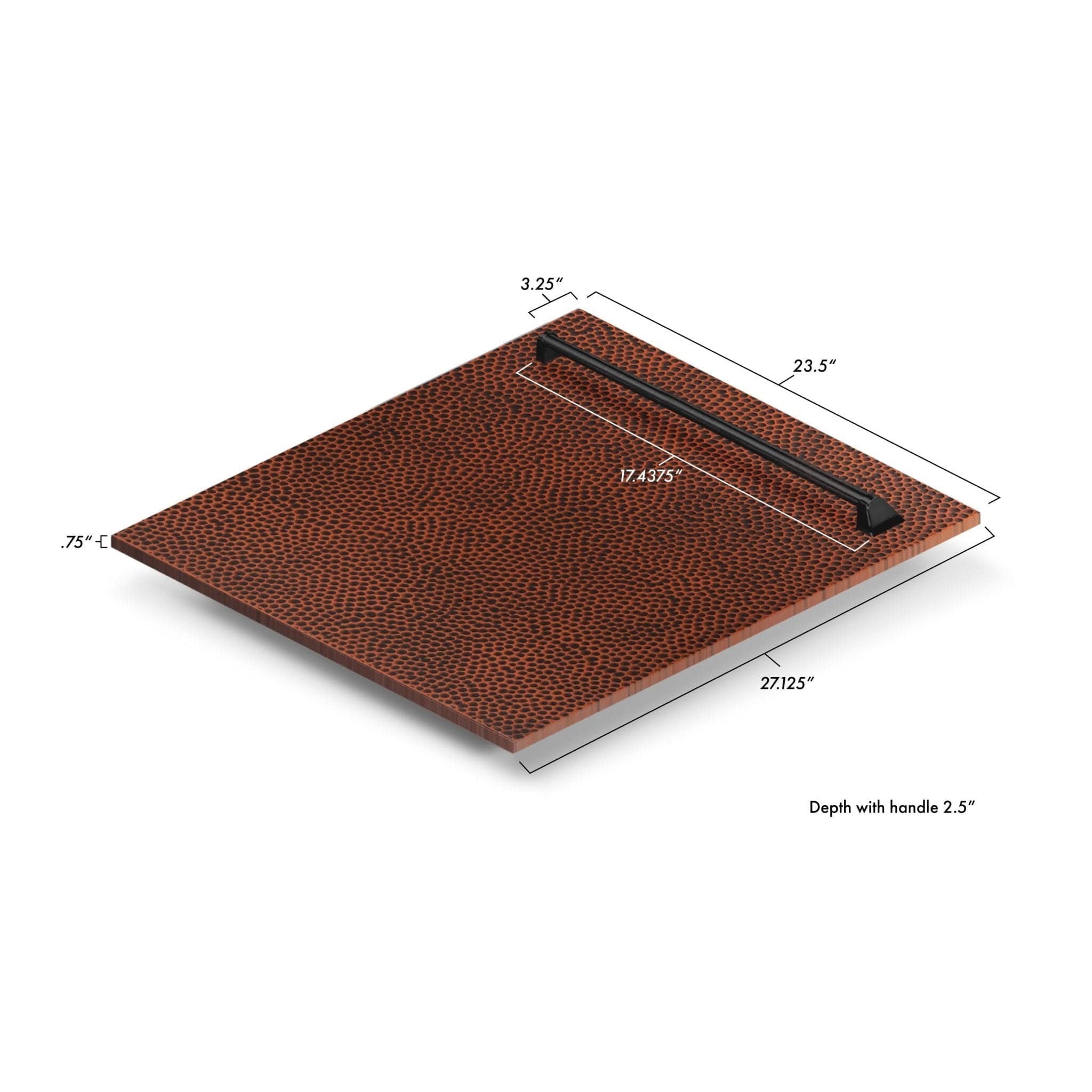 ZLINE 24" Dishwasher, Hammered Copper panel, Stainless Tub, DWV-HH-24