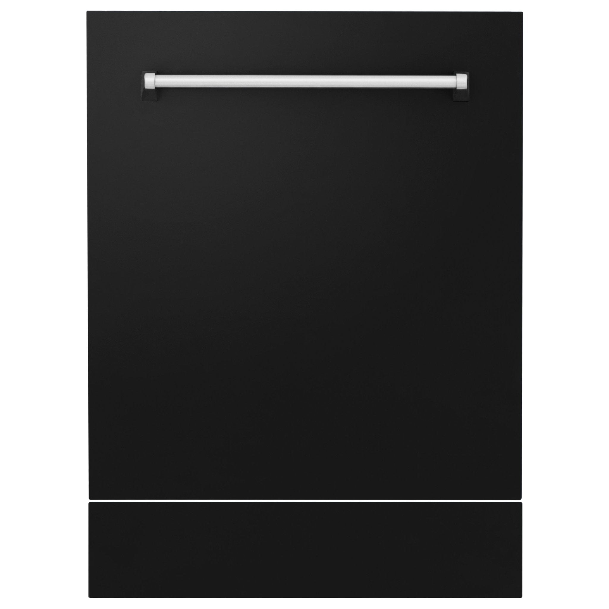 ZLINE 24" Dishwasher in Black Matte panel, Stainless Tub, DWV-BLM-24