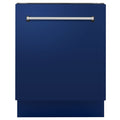 ZLINE 24" Dishwasher in Blue gloss panel, Stainless Tub, DWV-BG-24