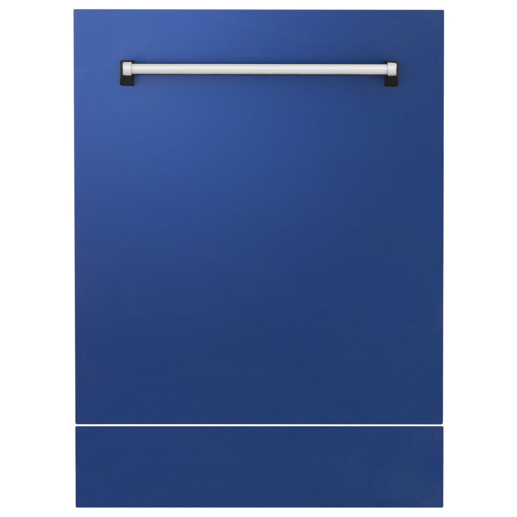 ZLINE 24" Dishwasher in Blue Matte panel, Stainless Tub, DWV-BM-24