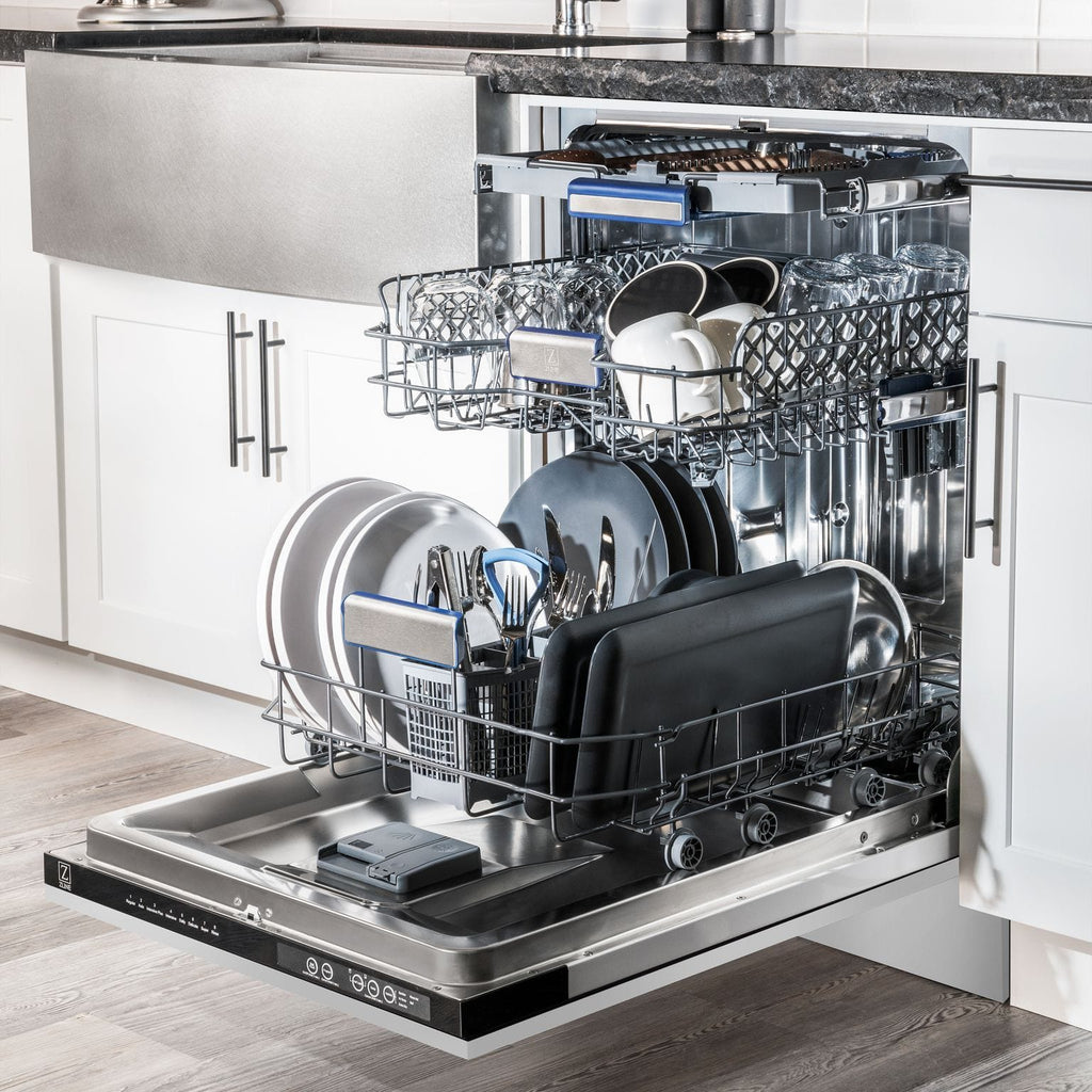 ZLINE 24" Dishwasher in Custom Panel Ready, Stainless Tub, DWV-304-24