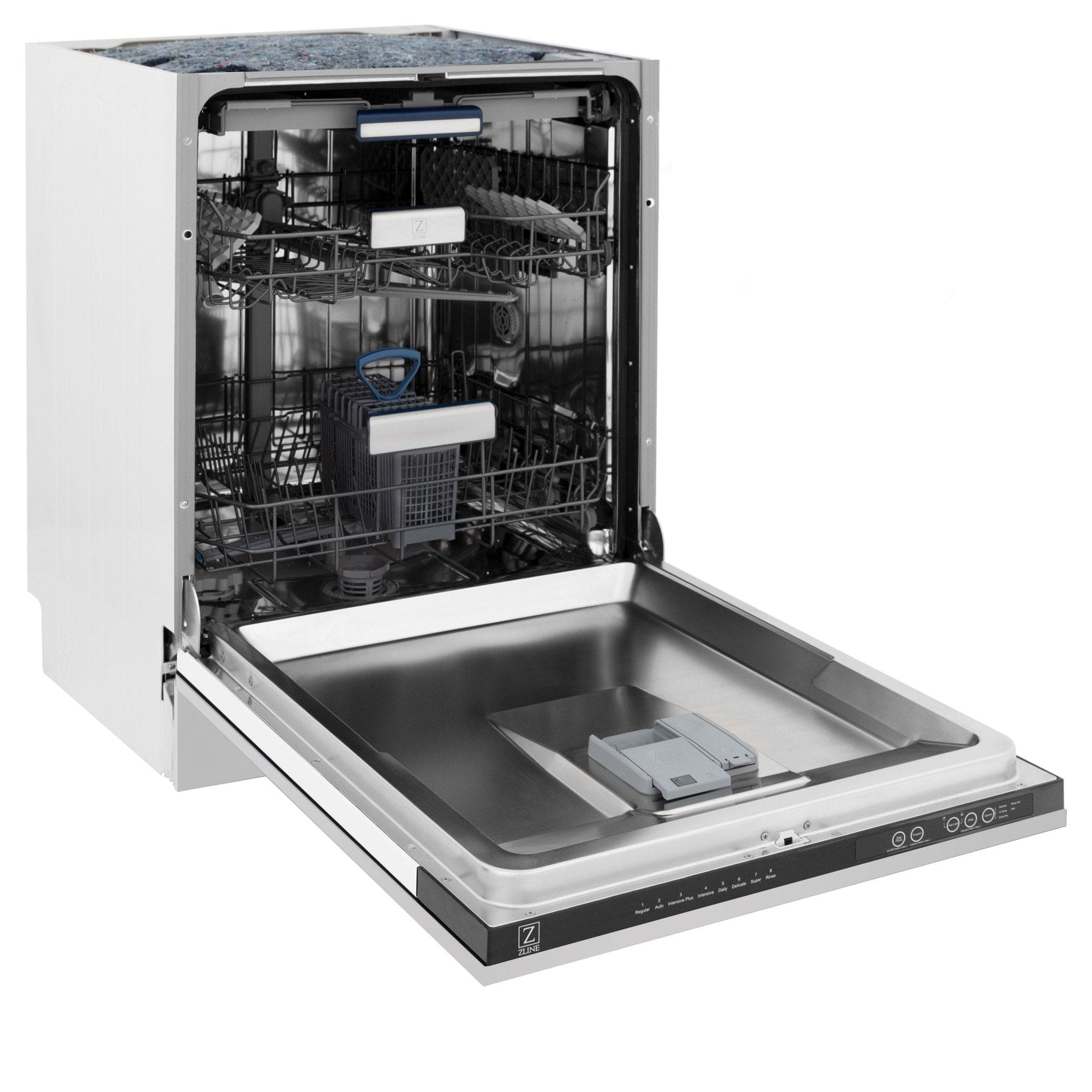 ZLINE 24" Dishwasher in Custom Panel Ready, Stainless Tub, DWV-304-24