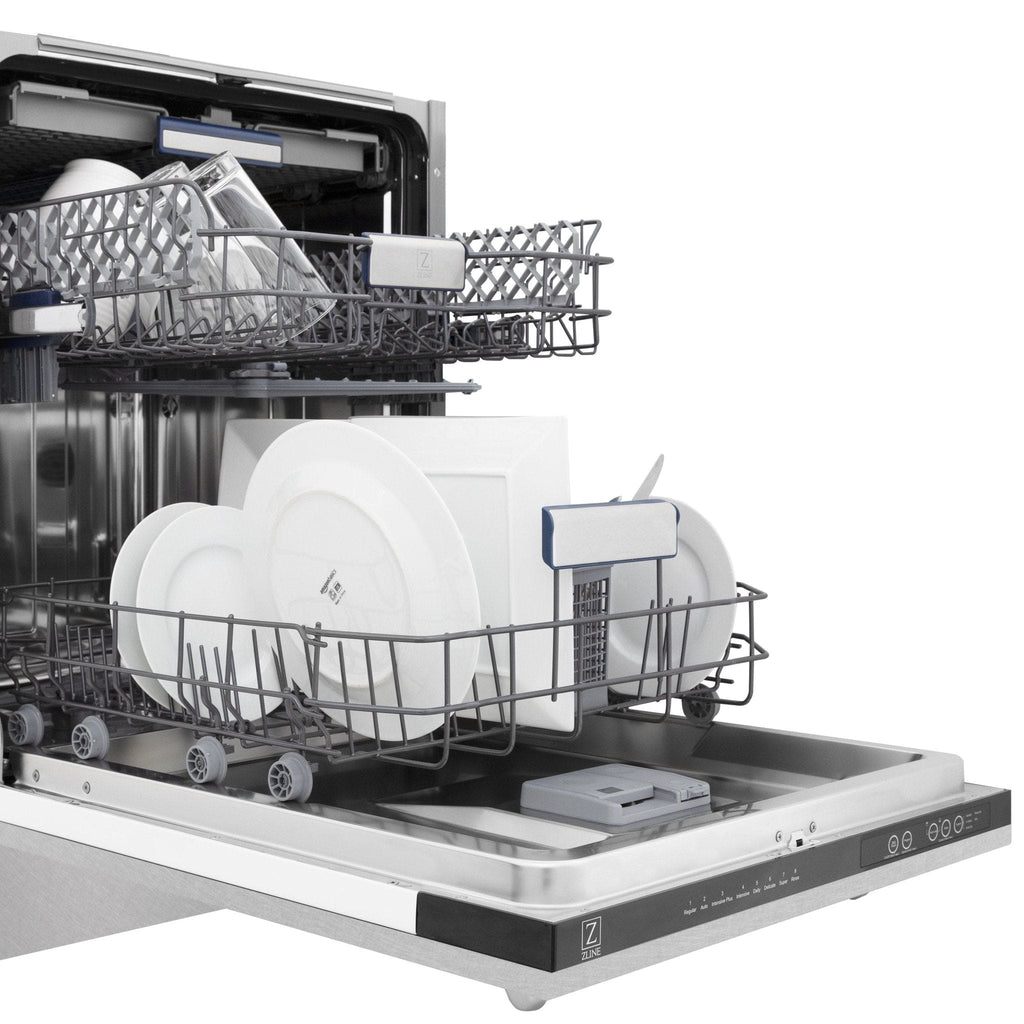 ZLINE 24" Dishwasher in DuraSnow Stainless panel, Stainless Tub, DWV-SN-24