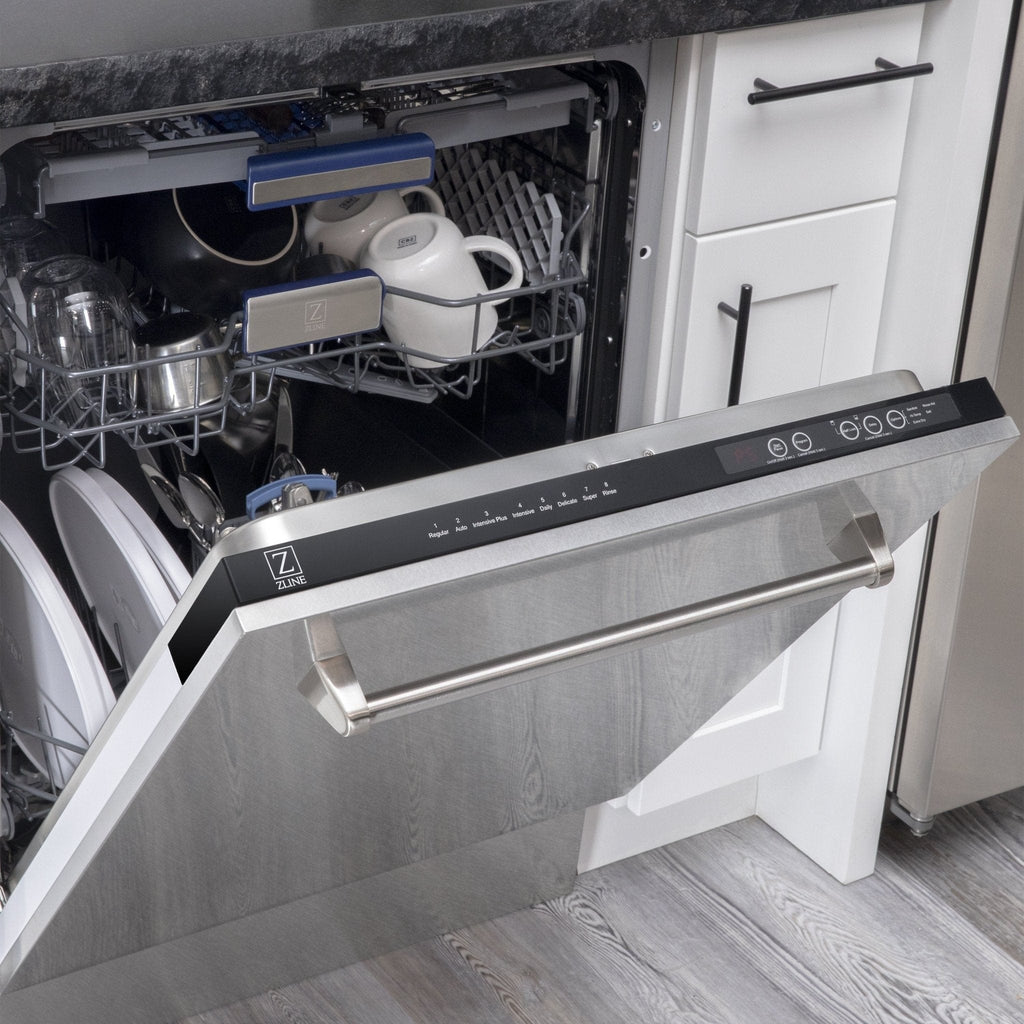 ZLINE 24" Dishwasher in DuraSnow Stainless panel, Stainless Tub, DWV-SN-24
