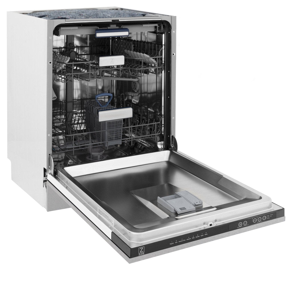 ZLINE 24" Dishwasher in DuraSnow Stainless panel, Stainless Tub, DWV-SN-24