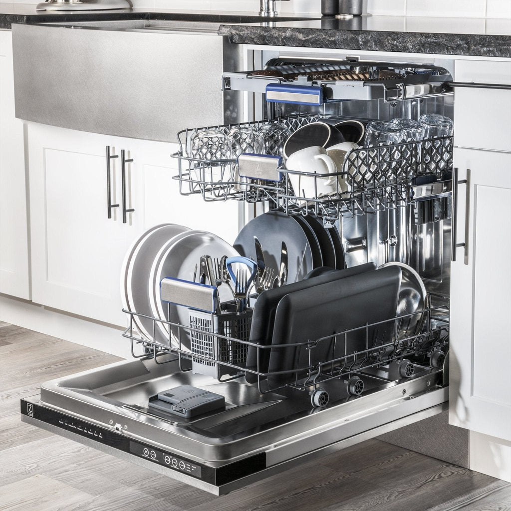 ZLINE 24" Dishwasher in DuraSnow Stainless panel, Stainless Tub, DWV-SN-24