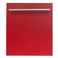 ZLINE 24" Dishwasher in Red Matte, Stainless Steel Tub, DW-RM-H-24