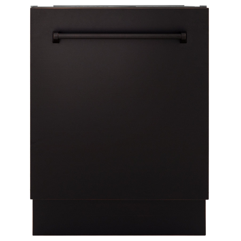 ZLINE 24" Dishwasher, Oil Rubbed Bronze panel, Stainless Tub, DWV-ORB-24