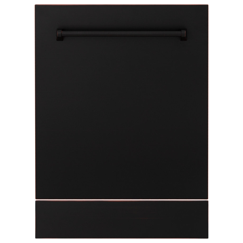 ZLINE 24" Dishwasher, Oil Rubbed Bronze panel, Stainless Tub, DWV-ORB-24
