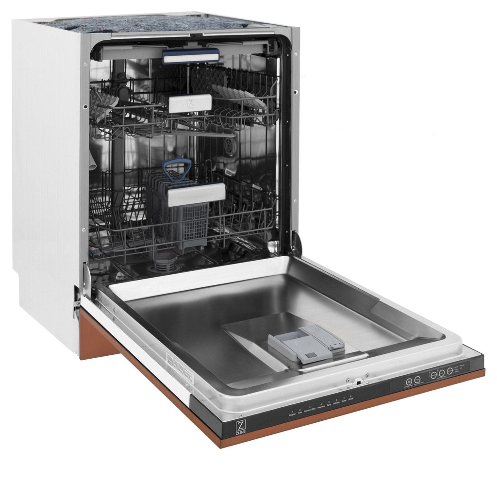 ZLINE 24" Dishwasher with Copper panel, Stainless Tub, DWV-C-24