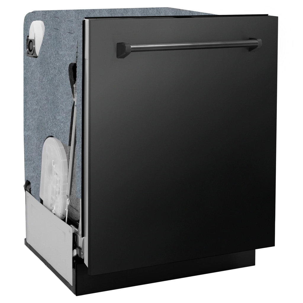 ZLINE 24 in. Panel-Included Monument Series 3rd Rack Top Touch Control Dishwasher with Color Options and Stainless Steel Tub DWMT-BS-24