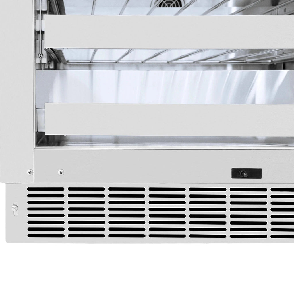 ZLINE 24 in. Touchstone Dual Zone 44 Bottle Wine Cooler With Panel Ready Glass Door RWDPO-24