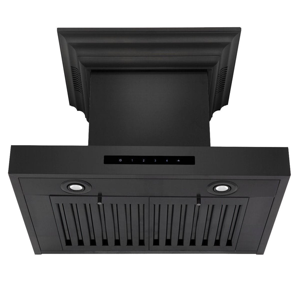 ZLINE 24" Range Hood, Black Stainless, Built-In Speakers, BSKENCRN-BT-24