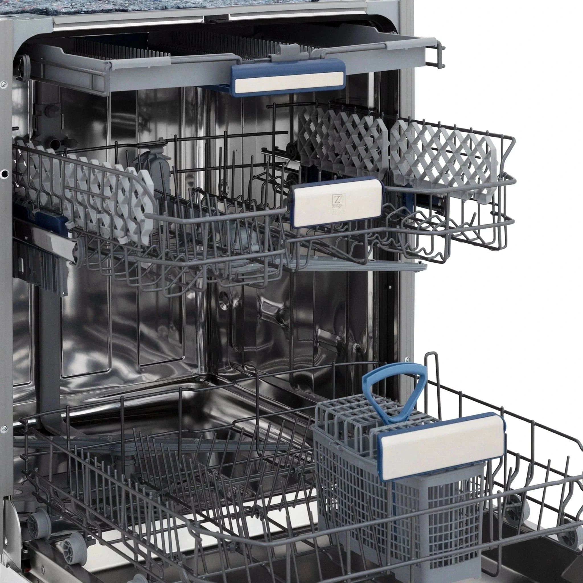 ZLINE 24" Tallac Series 3rd Rack Dishwasher Black Stainless Steel Tub DWV-BS-24
