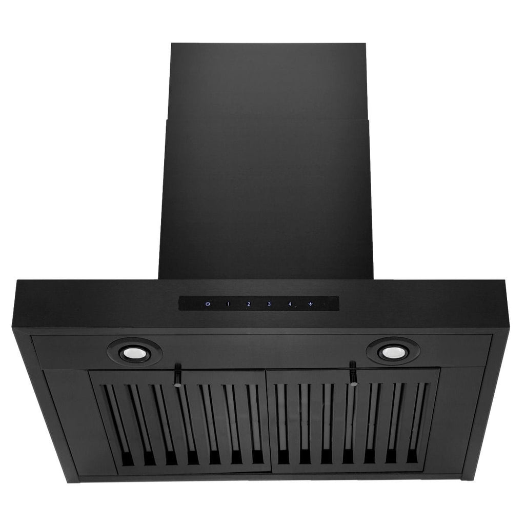 ZLINE 24" Wall Mount Range Hood In Black Stainless Steel, BSKEN-24