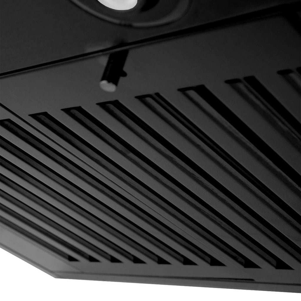 ZLINE 24" Wall Mount Range Hood In Black Stainless Steel, BSKEN-24