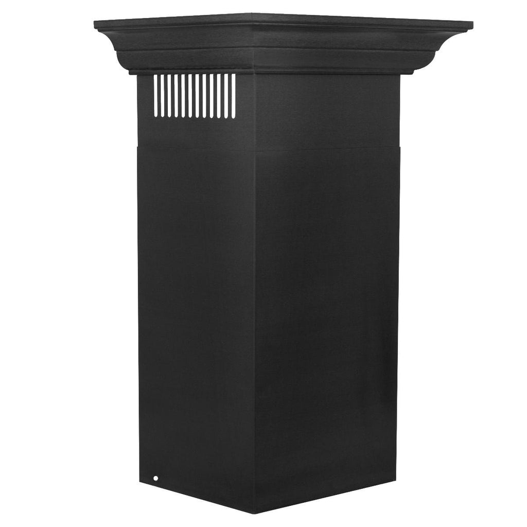 ZLINE 24" Wall Mount Range Hood In Black Stainless Steel With Crown Molding, BSKBNCRN-24