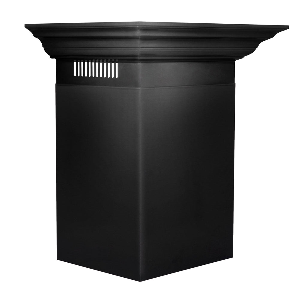 ZLINE 24" Wall Range Hood, Black Stainless, with Crown, BSKENCRN-24