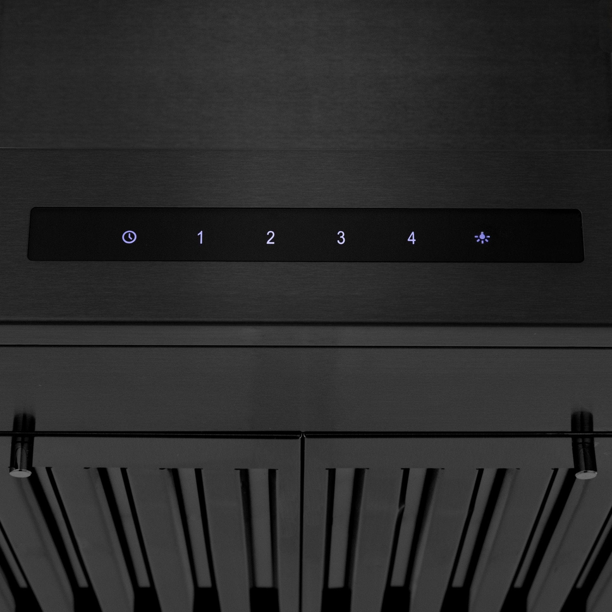 ZLINE 24" Wall Range Hood, Black Stainless, with Crown, BSKENCRN-24