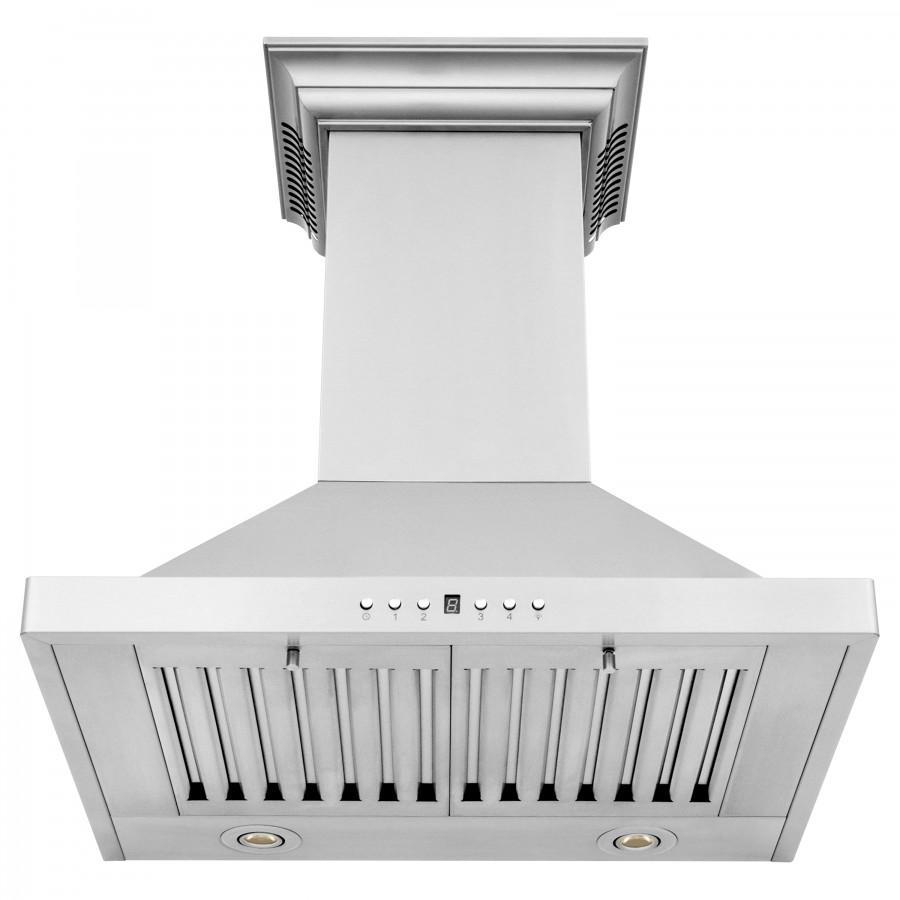 ZLINE 24" Wall Range Hood, Built-in CrownSound® Bluetooth Speakers, KBCRN-BT-24