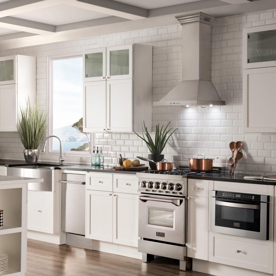 ZLINE 24" Wall Range Hood, Built-in CrownSound® Bluetooth Speakers, KBCRN-BT-24