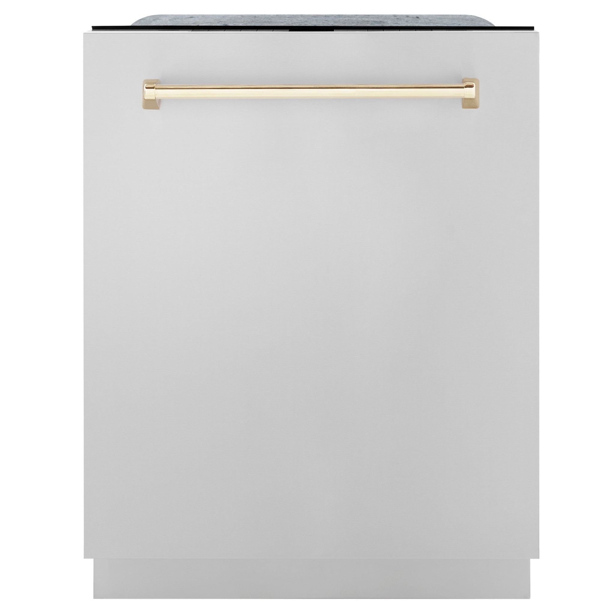 ZLINE 24"Autograph Dishwasher, Stainless, Accent Handle, DWMTZ-304-24-G