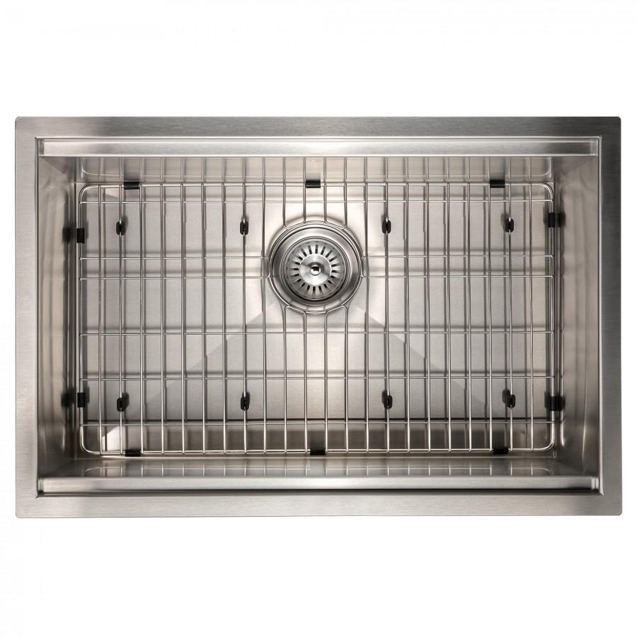 ZLINE 27" Undermount Single Bowl Ledge Sink DuraSnow, SLS-27S