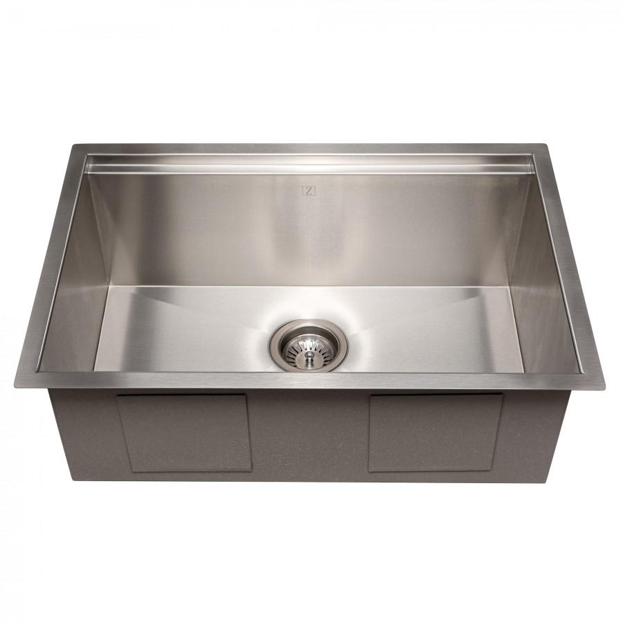 ZLINE 27" Undermount Single Bowl Ledge Sink DuraSnow, SLS-27S