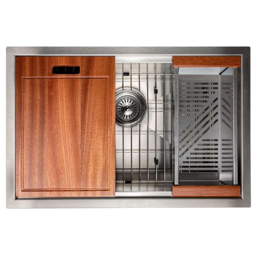 ZLINE 27" Undermount Single Bowl Ledge Sink DuraSnow, SLS-27S