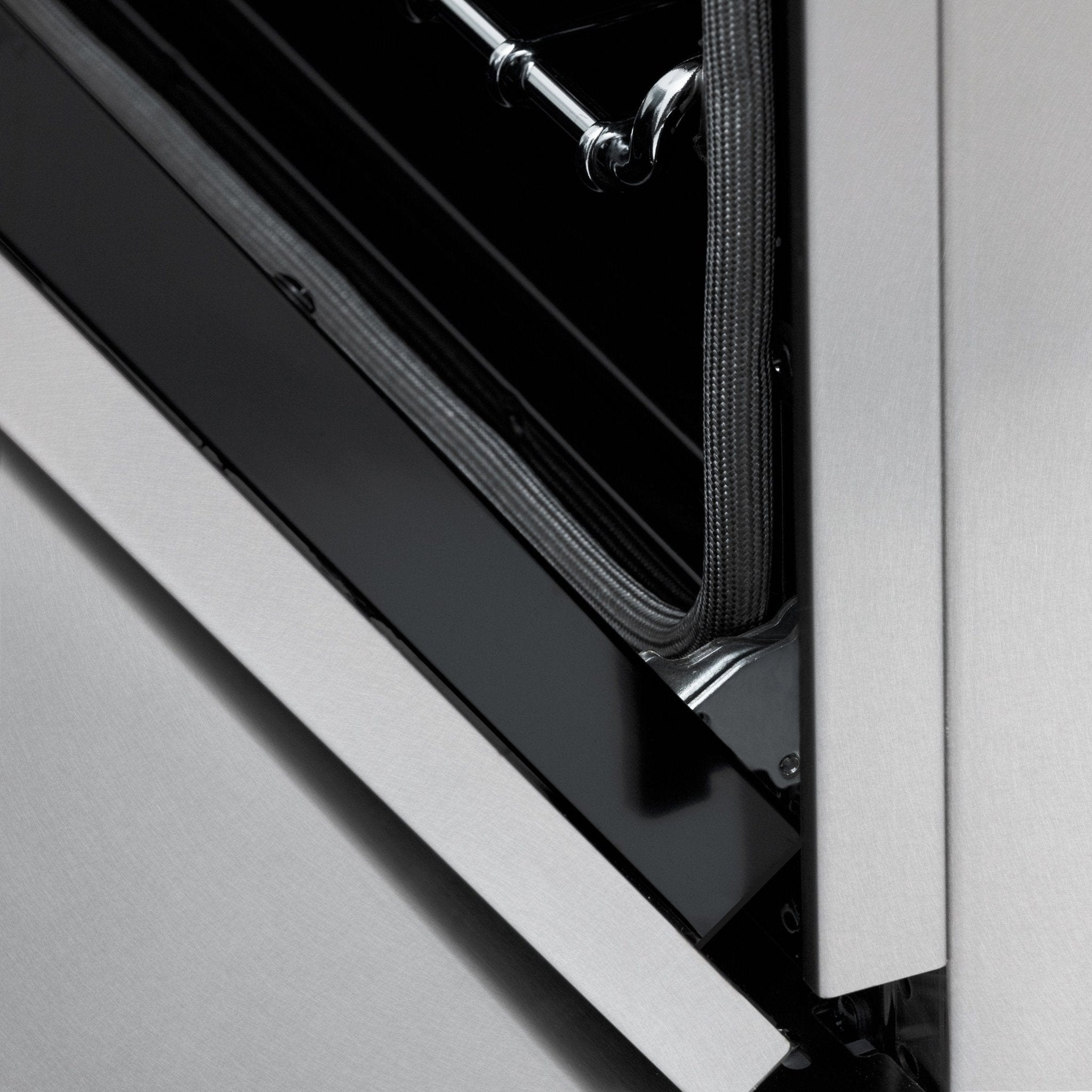 ZLINE 30" Autograph Dual Fuel Range, DuraSnow Stainless, Gold, RASZ-SN-30-G