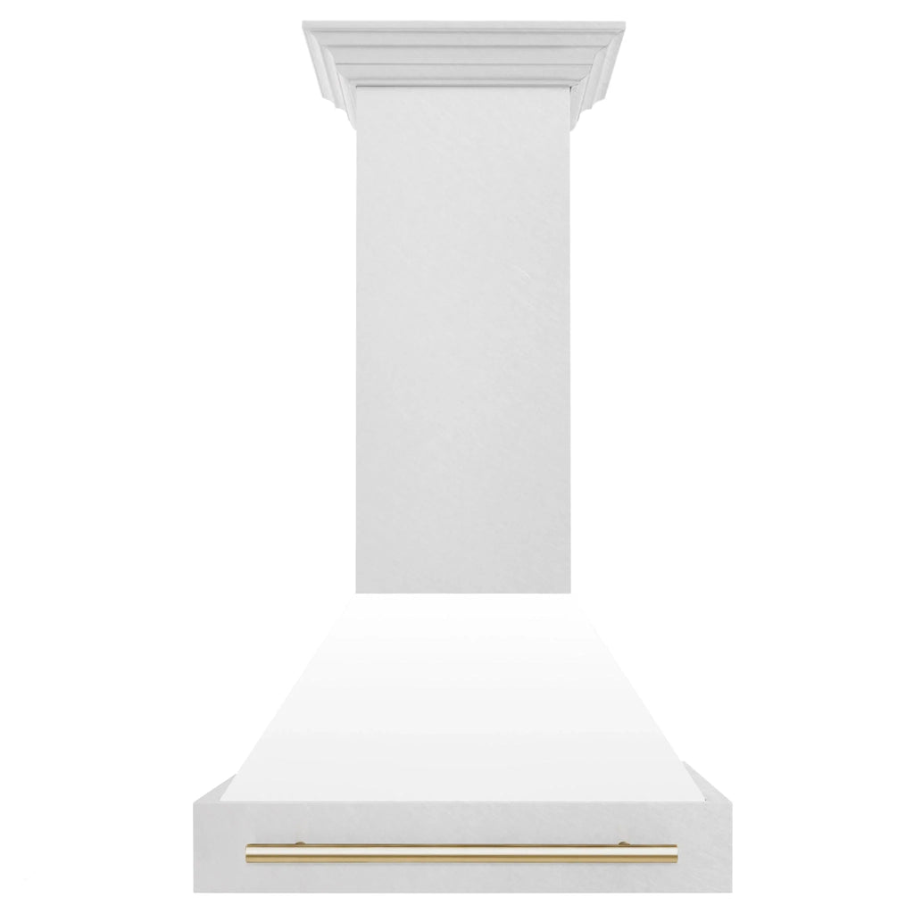 ZLINE 30" Autograph DuraSnow White Range Hood 8654SNZ-WM30-G