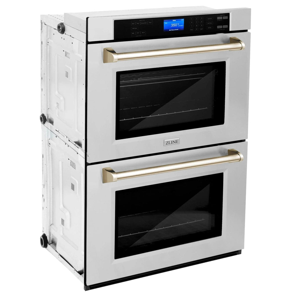 ZLINE 30" Autograph Edition Double Wall Oven with Self Clean and True Convection in Stainless Steel AWDZ-30-G