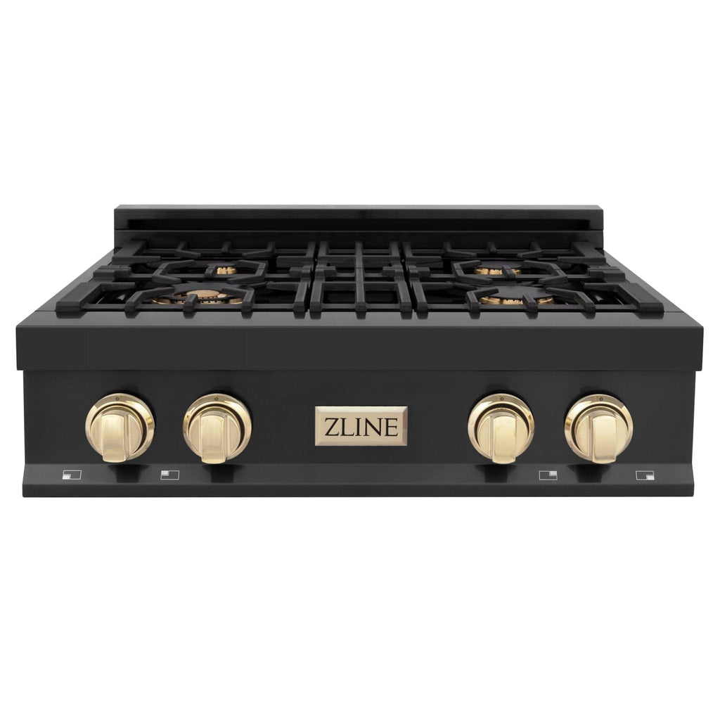 ZLINE 30" Autograph Edition Rangetop, Gold Accents, RTBZ-30-G
