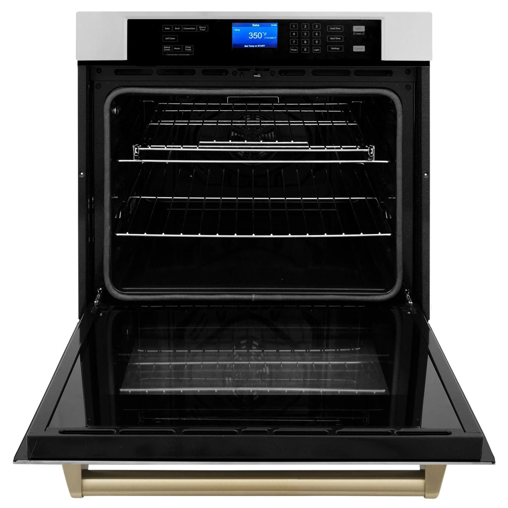 ZLINE 30" Autograph Edition Single Wall Oven with Self Clean and True Convection in Stainless Steel AWSZ-30-CB