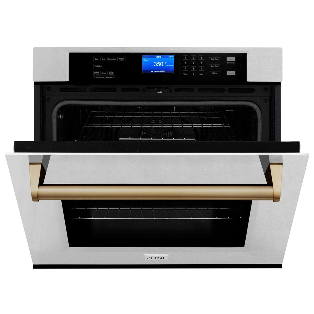 ZLINE 30" Autograph Edition Single Wall Oven with Self Clean and True Convection Stainless Steel AWSSZ-30-CB