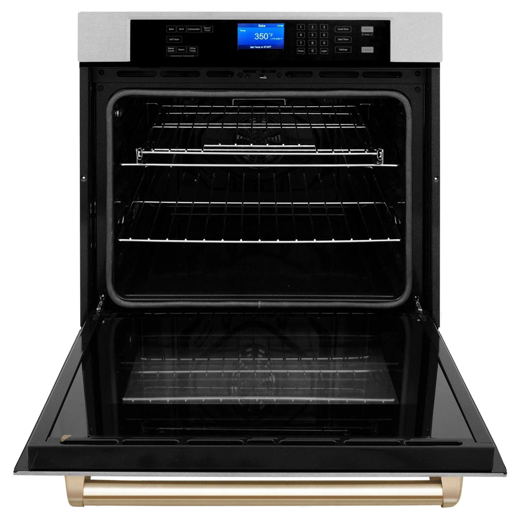 ZLINE 30" Autograph Edition Single Wall Oven with Self Clean and True Convection Stainless Steel AWSSZ-30-G