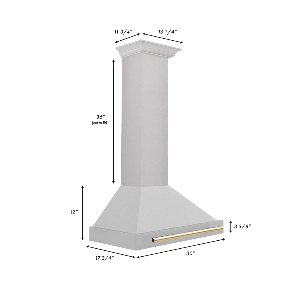 ZLINE 30" Autograph Stainless Wall Range Hood KB4SNZ-30-G