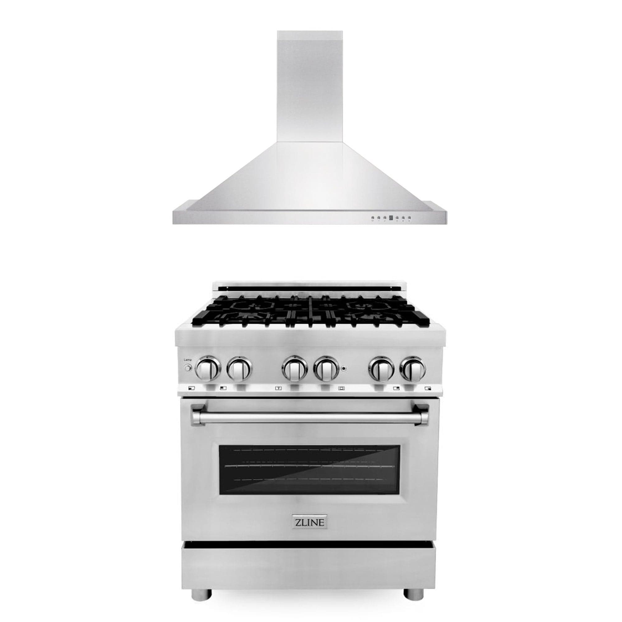 ZLINE 30" Bundle Range RA30 &  Wall Range Hood KB-30, 2KP-RARH30
