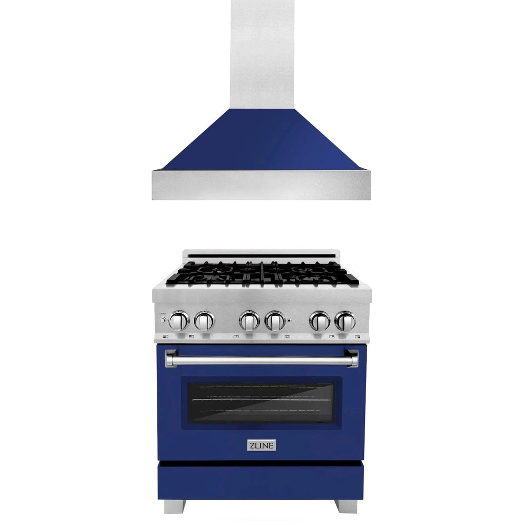 ZLINE 30" Bundle Range RAS-BG-30 & Range Hood 8654BG-30, 2KP-RASBGRH30