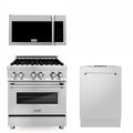 ZLINE 30" Bundled Stainless DualRange RangeHood Dishwasher 3KP-RAOTRH30-DW