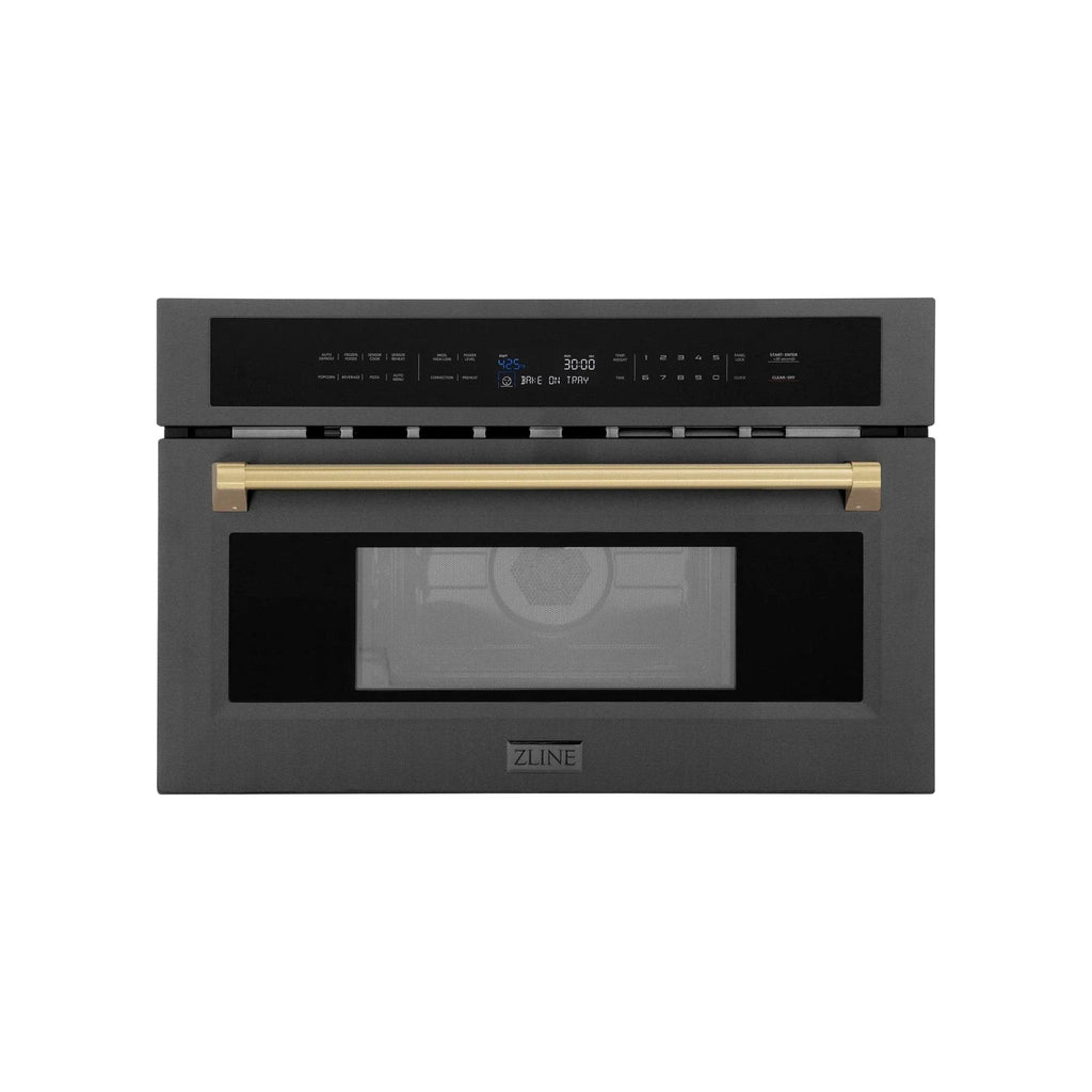 ZLINE 30” Convection Microwave, Black Stainless, Bronze MWOZ-30-BS-CB
