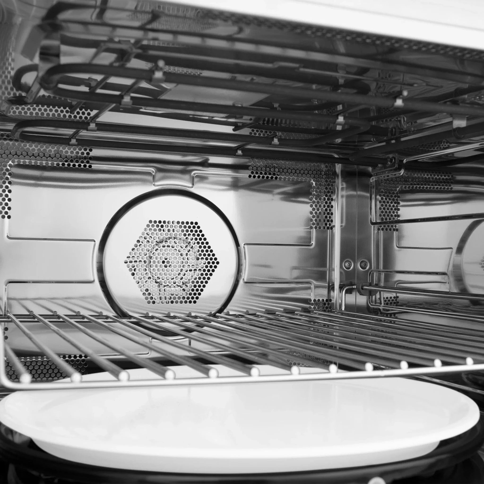 ZLINE 30” Convection Microwave, Stainless Steel, Black MWOZ-30-SS-MB