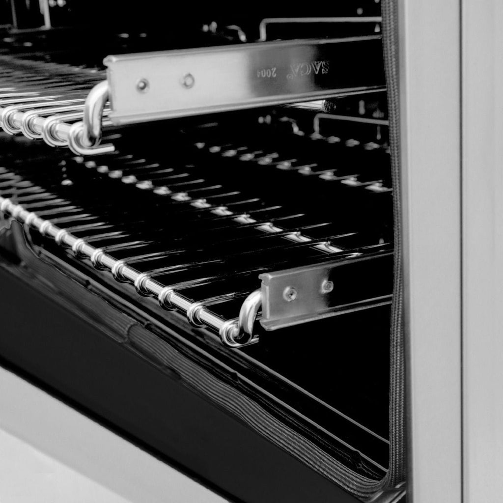 ZLINE 30" Dual Fuel Oven Range, Stainless Steel, Brass Burners, RA-BR-30