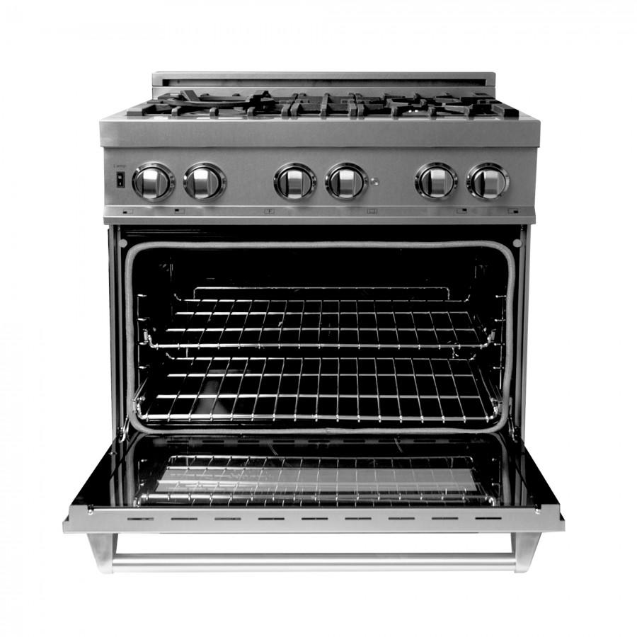 ZLINE 30" Dual Fuel Range, Snow Stainless, Snow Stainless Door, RAS-SN-30