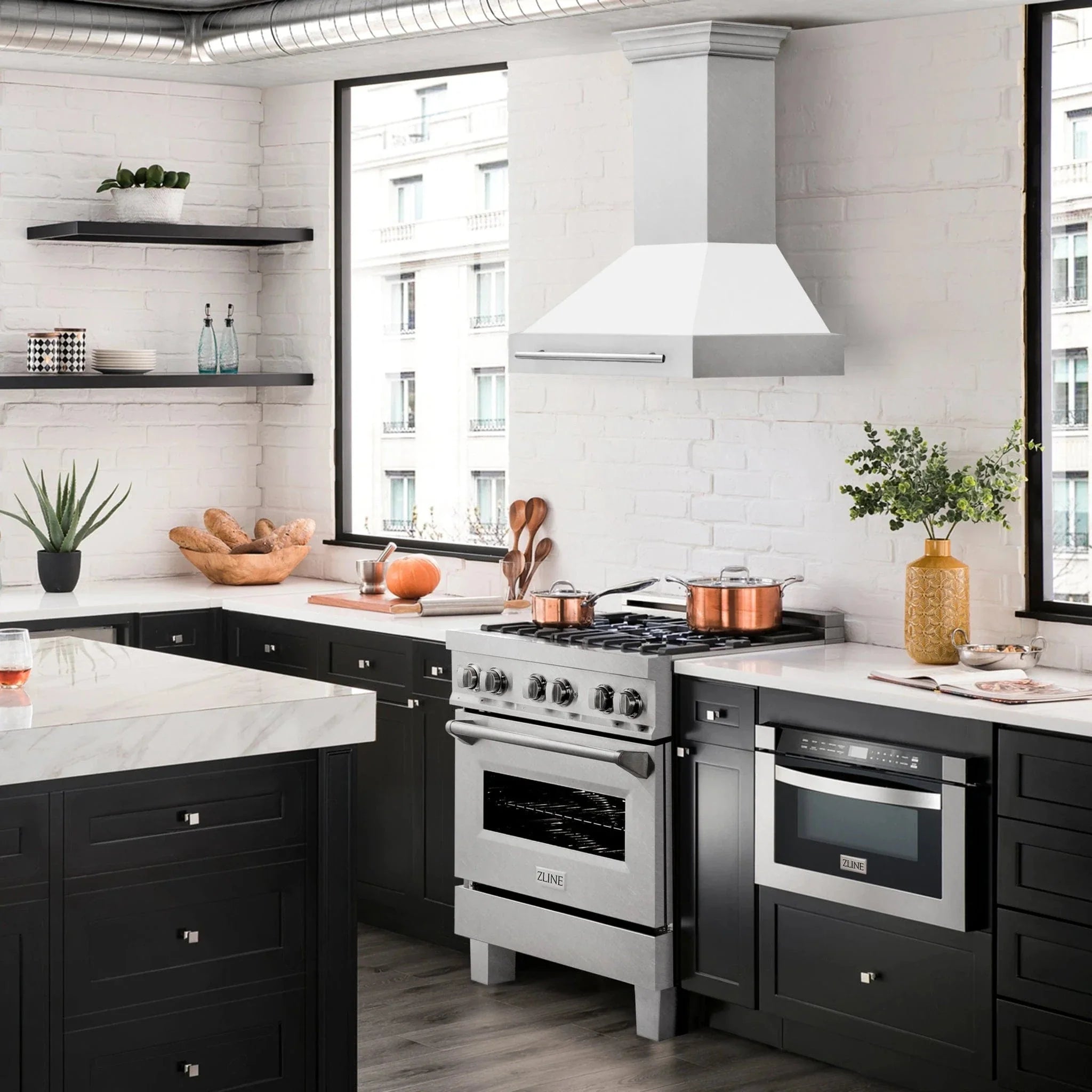 ZLINE 30" DuraSnow® Stainless Steel Range Hood 8654SNX-WM-30