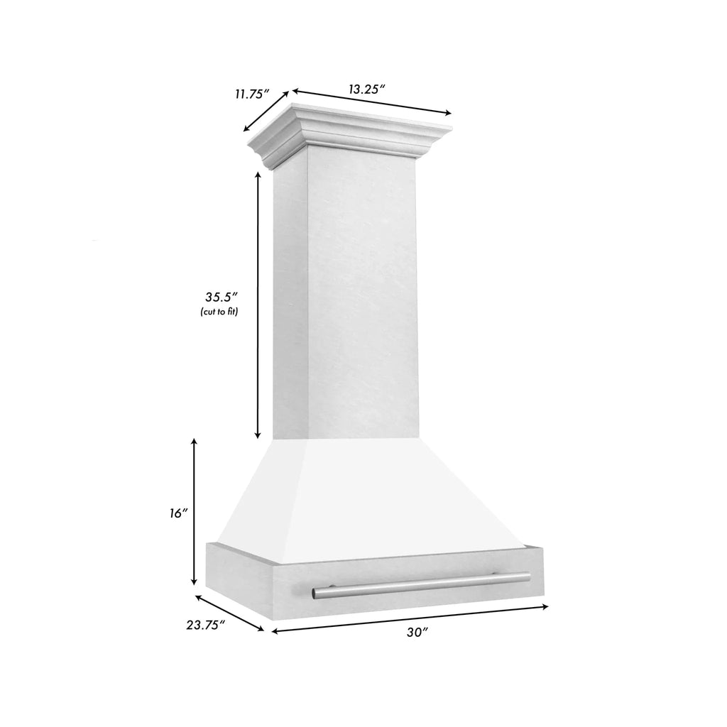 ZLINE 30" DuraSnow® Stainless Steel Range Hood 8654SNX-WM-30
